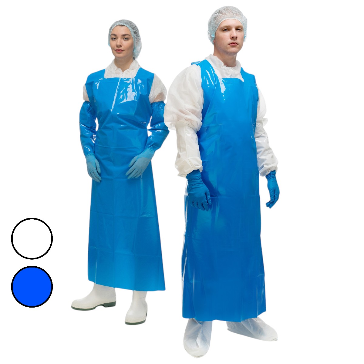 Фартук HАСCPER Uretex, 150 мкм, 1500х830мм, синий